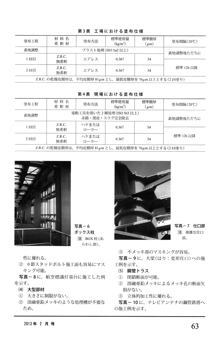 常温亜鉛メッキZRC工法でメリットが大きいもの