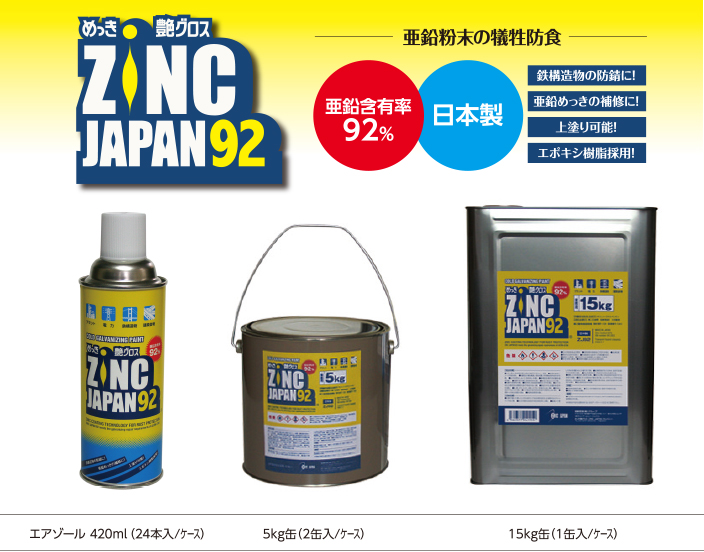 製品のご案内 | ZINC JAPAN 92 | ZRC JAPAN